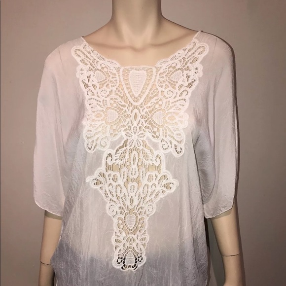 Johnny Was Tops - JOHNNY WAS LACE BLOUSE